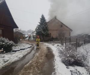 Groźny pożar w Łękawicy koło Skrzyszowa