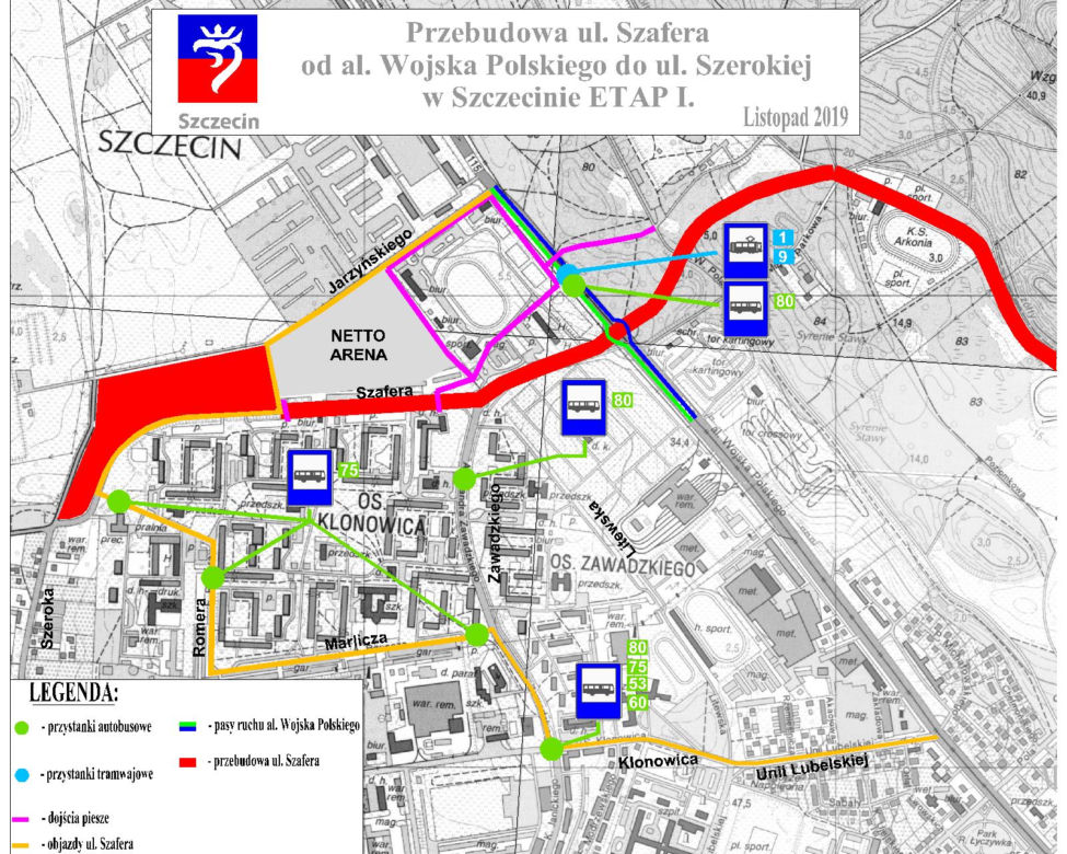 Rusza przebudowa ulicy Szafera w Szczecinie