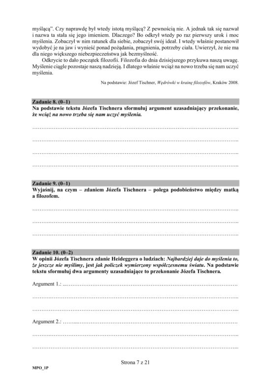 ARKUSZE CKE - Matura j.polski - poziom podstawowy 8.06.2020