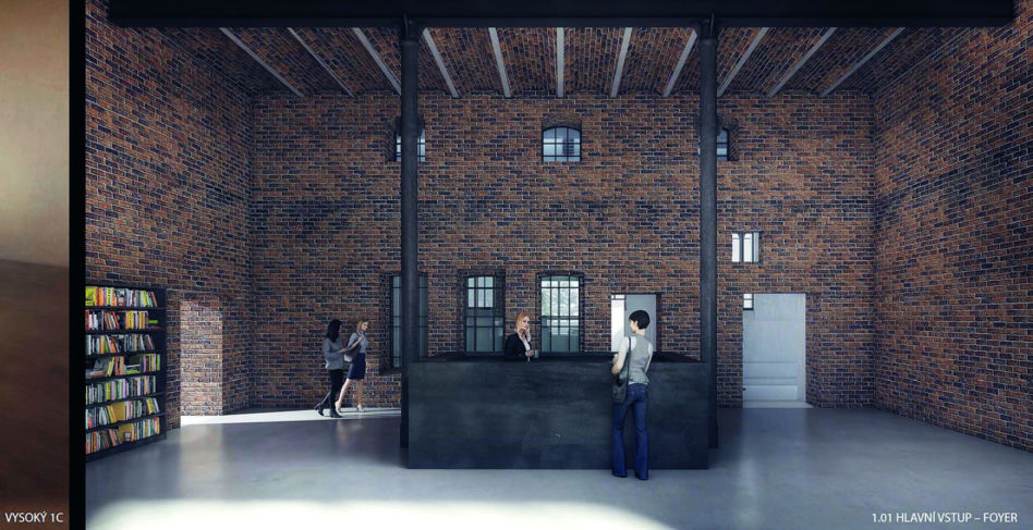 Wnętrze Galerii Plato według projektu pracowni Petr Hájek ARCHITEKTI, s.r.o.