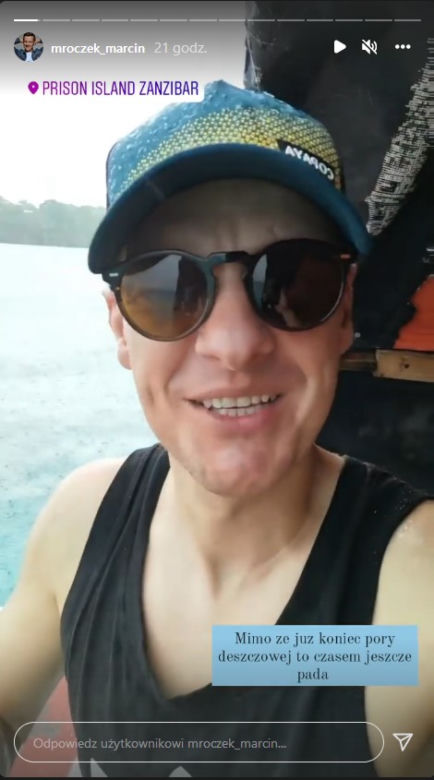 Mroczek wypoczywa na Zanzibarze