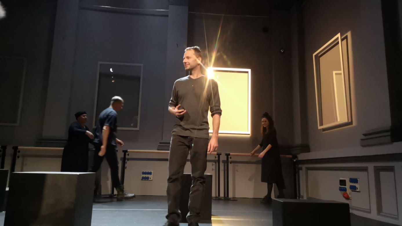 Próby przed premierą "Czy pan się uważa za artystę" w Teatrze Śląskim