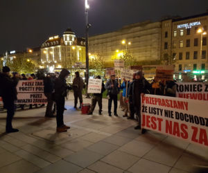 Protest pracowników Poczty Polskiej
