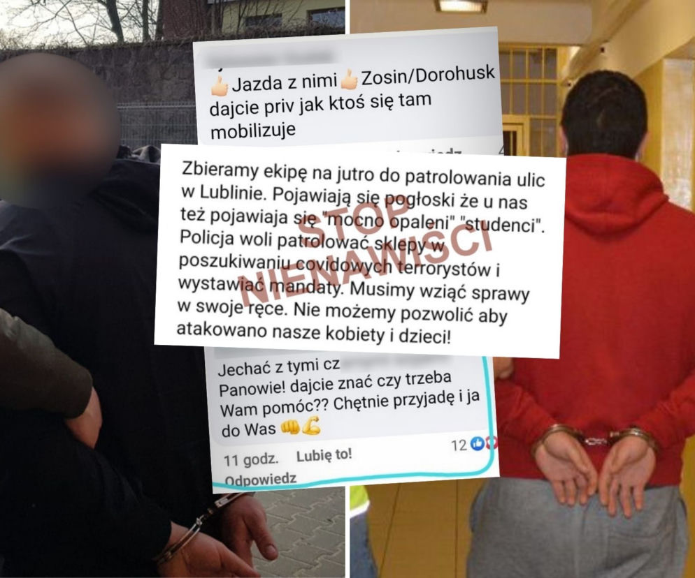 Chcieli atakować uchodźców. Zatrzymania za „mowę nienawiści” [ZDJĘCIA]