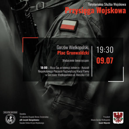 Zaproszenie na przysięgę wojskową