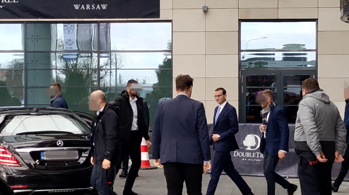 Premier Mateusz Morawiecki przyjechał na spotkanie z reprezentacją Polski