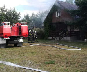 Pożar domków letniskowych
