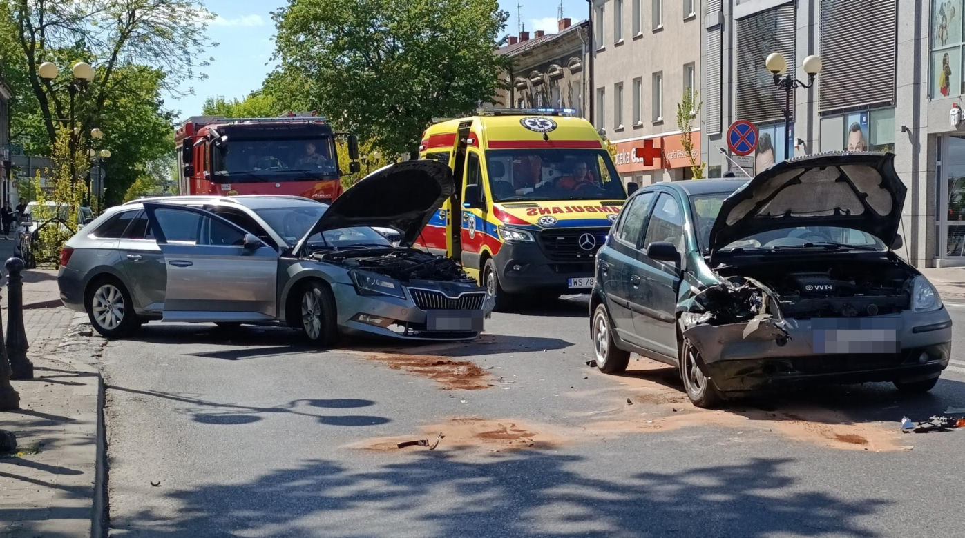 Wypadek samochodowy w Siedlcach