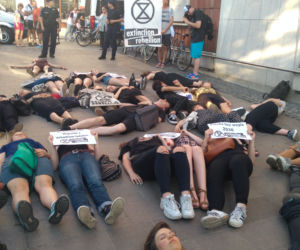 Wymieranie. Protest przed Urzędem Miasta