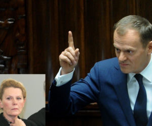 Donald Tusk i Ewa Kochanowska