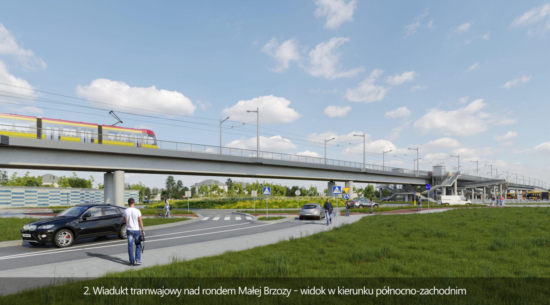 Projektowany tramwaj na Zieloną Białołękę w Warszawie