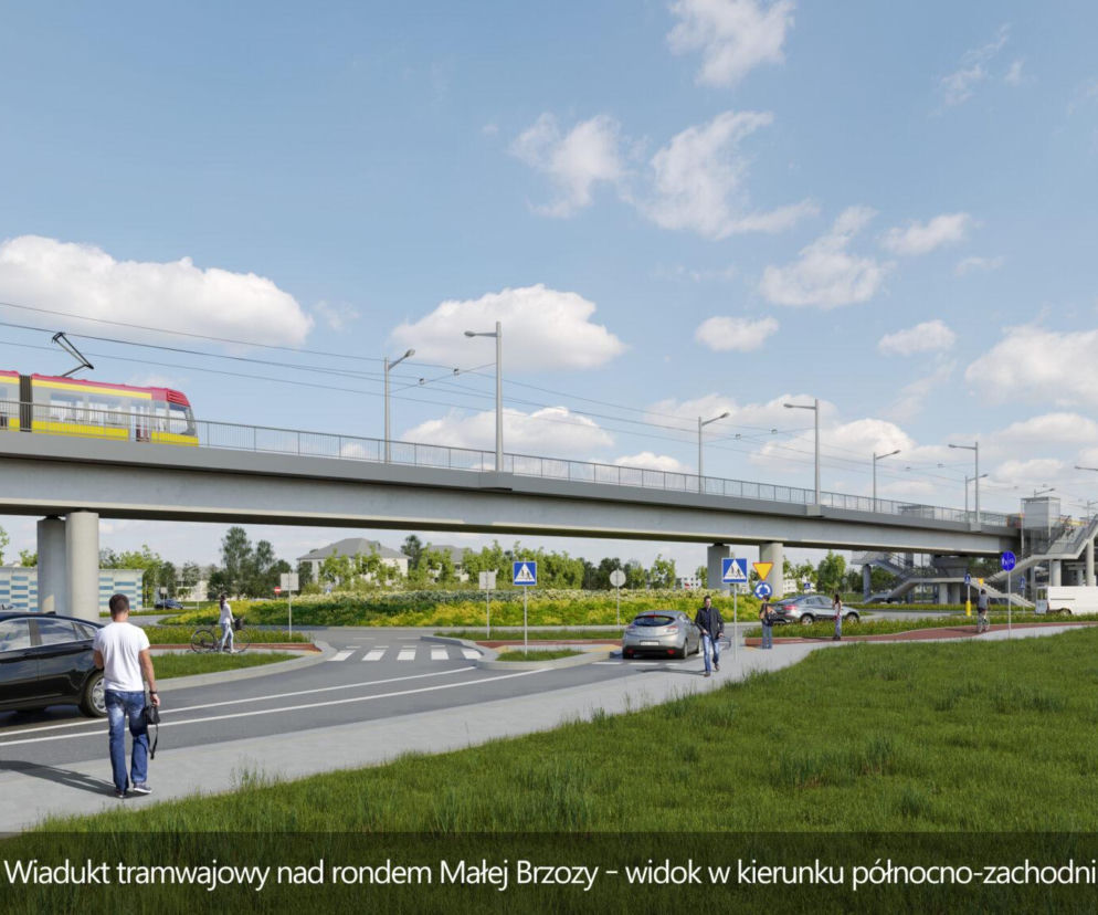Projektowany tramwaj na Zieloną Białołękę w Warszawie