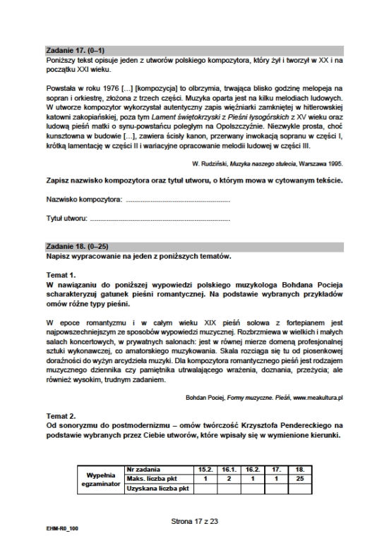 Matura próbna 2021: Historia muzyki. Odpowiedzi i arkusze sprawdzisz TUTAJ. Matura CKE 2021