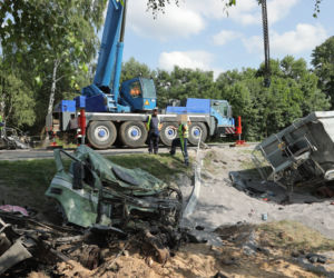 Pogrzeb kierowcy ciężarówki z wypadku w Grębiszewie. Pan Robert sam wychowywał trzy córeczki