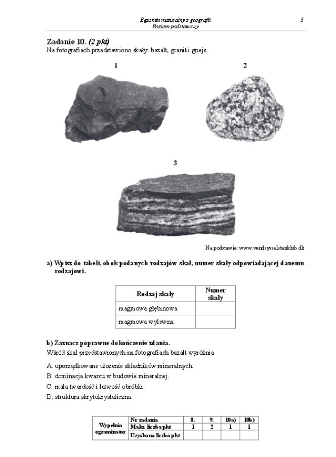 Arkusz geografia podstwowy matura 2014