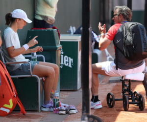 Iga Świątek na ostatnim treningu przez III rundą Roland Garros