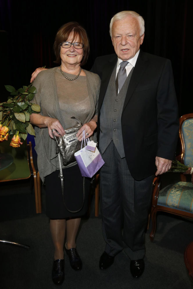 Marian Opania z żoną