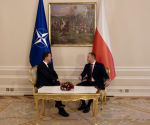 Rutte na spotkaniu z Nawrockim