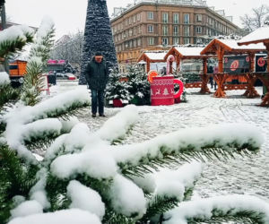 Pierwszy śnieg w Szczecinie