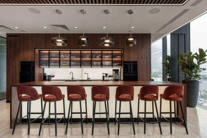 Warszawska siedziba Greenberg Traurig; projekt przestrzeni wspólnych: BIT CREATIVE