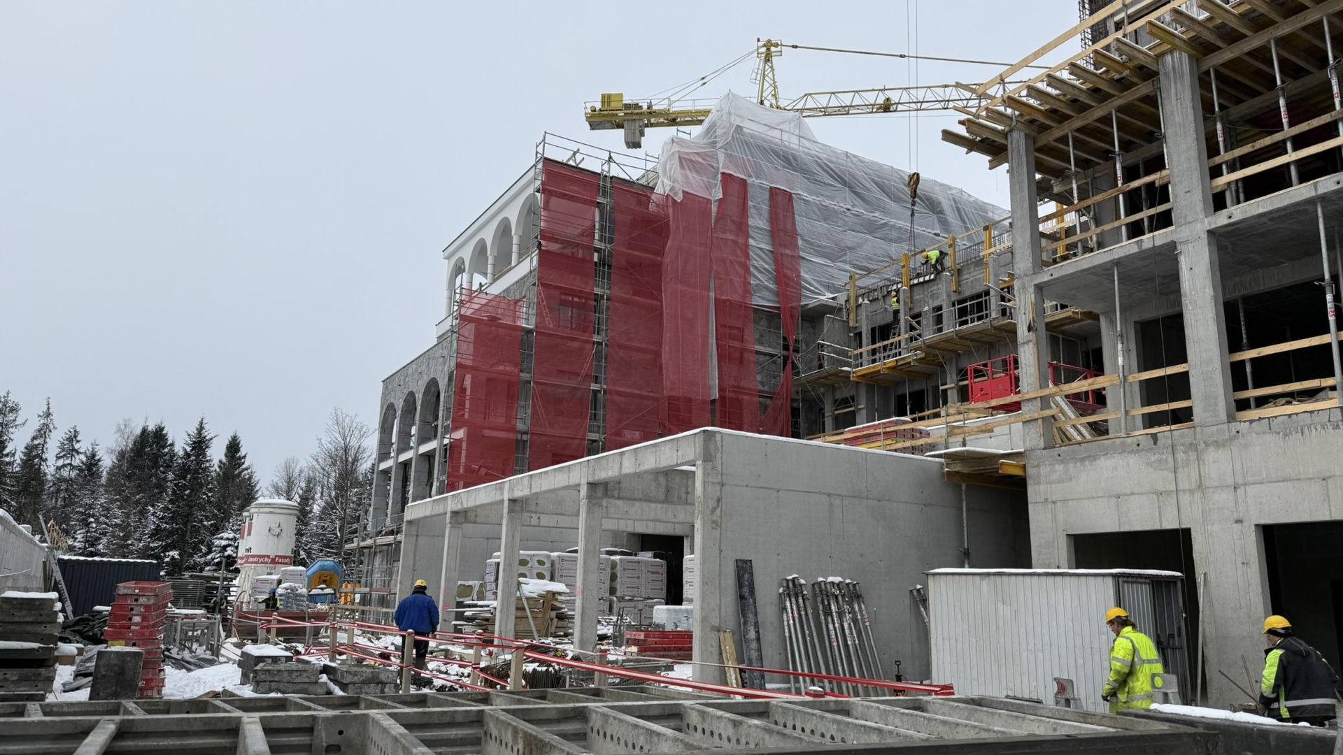 Budowa hotelu Salamandra w Kościelisku - luty 2026