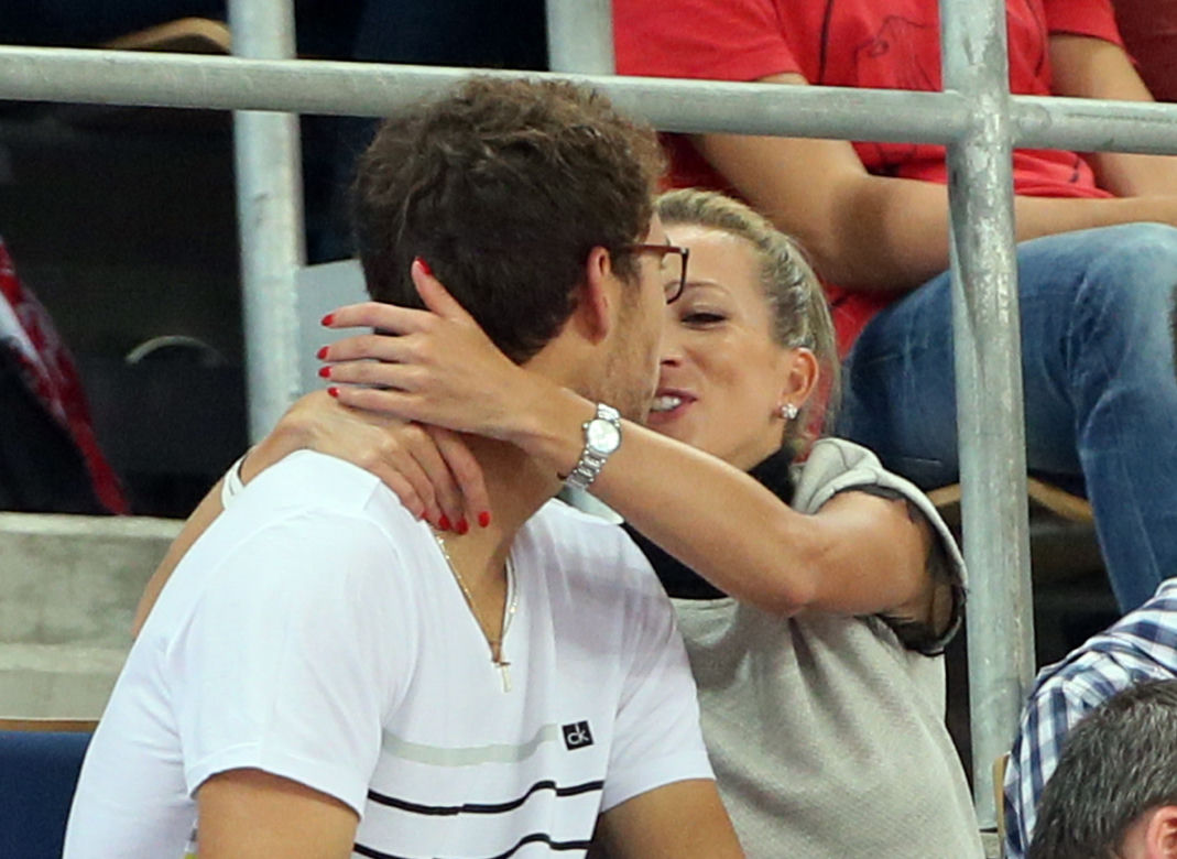 Jerzy Janowicz i Marta Domachowska na meczu siatkarzy
