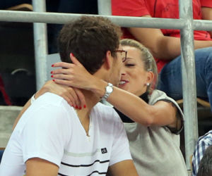 Jerzy Janowicz i Marta Domachowska na meczu siatkarzy