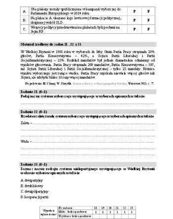 Matura rozszerzona WOS 8