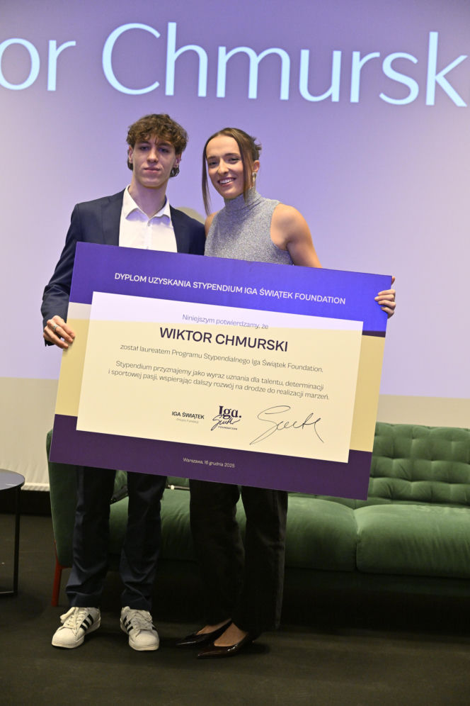 Iga Świątek rozdała stypendia