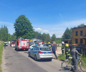 Wypadek ciężarówki w gminie Wręczyca Wielka