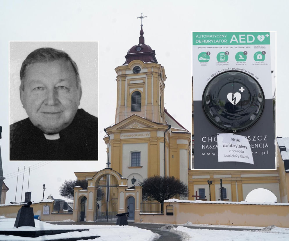 Duchowny zmarł, bo ktoś ukradł baterie do defibrylatora