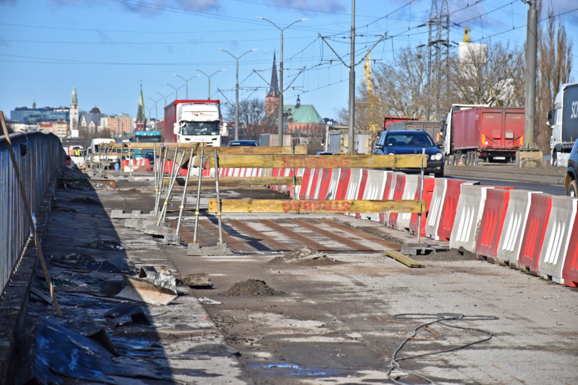 Przebudowa Estakady Pomorskiej - marzec 2021