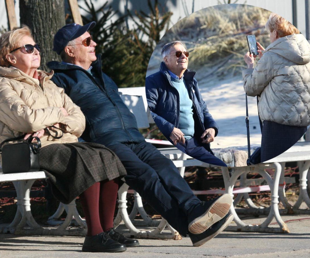 Stefan Friedmann z żoną na spacerze