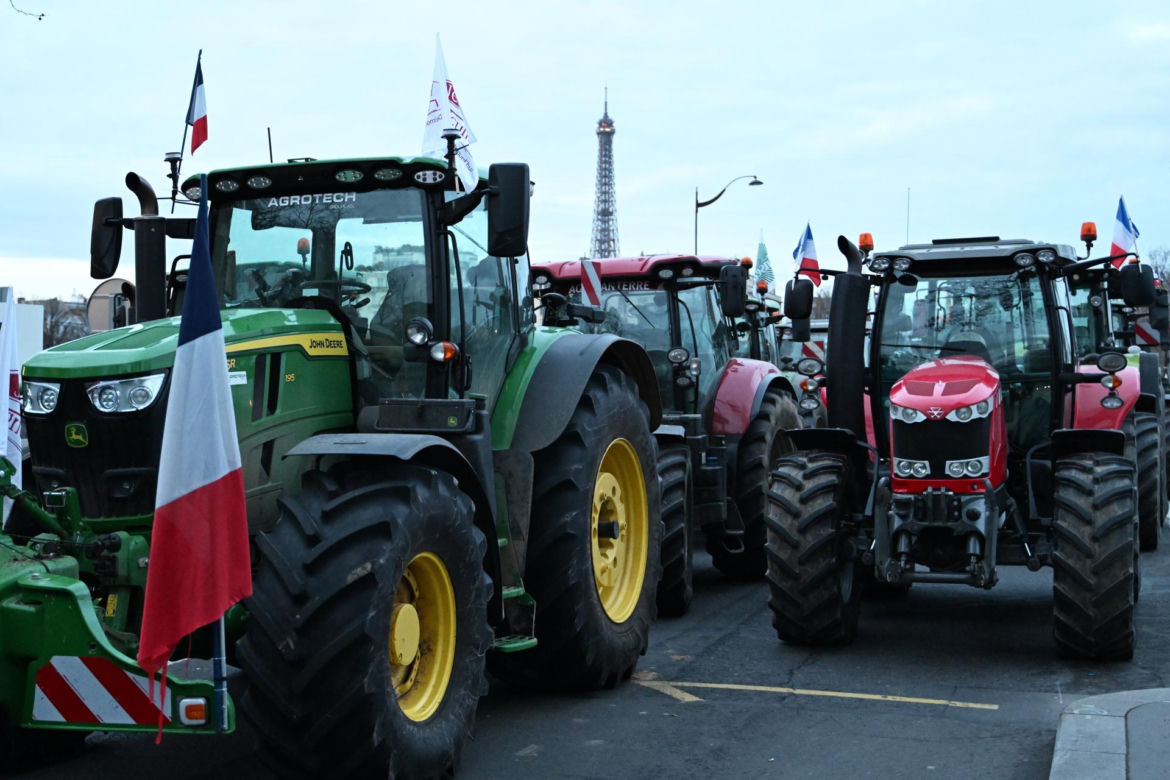 Protestyrolników w Paryżu