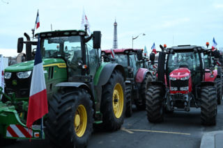 Protestyrolników w Paryżu