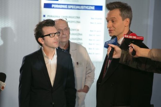 Na dobre i na złe odc. 634. Artur Bart (Piotr Głowacki), Stefan Tretter (Piotr Garlicki), Andrzej Falkowicz (Michał Żebrowski)