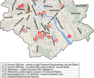 Mapa fotoradarów w Warszawie