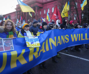 Demonstracje w Kijowie przeciw wojnie 
