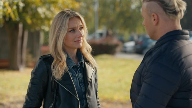 Barwy szczęścia, odc. 3348. Grażyna (Kinga Suchan), Patryk (Konrad Skolimowski)