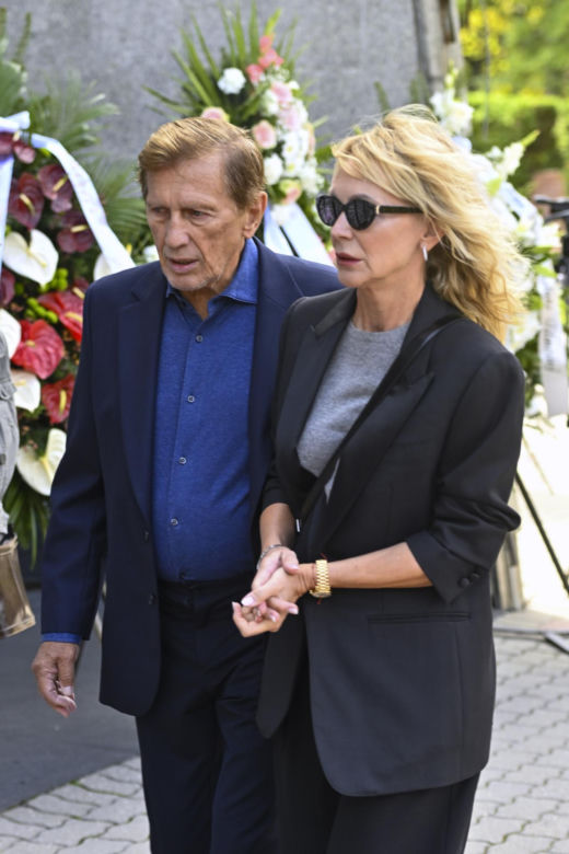 Jan Englert i Beata Ścibakówna, pogrzeb Jana Frycza