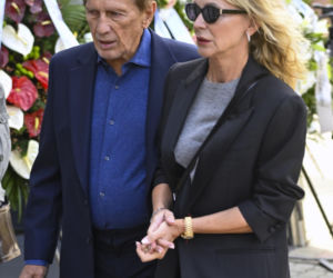 Jan Englert i Beata Ścibakówna, pogrzeb Jana Frycza