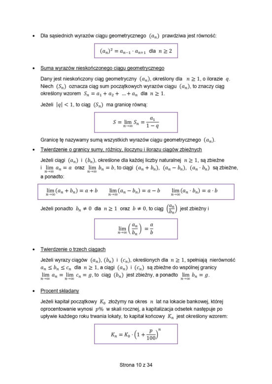 wzory matematyczne matura 2026