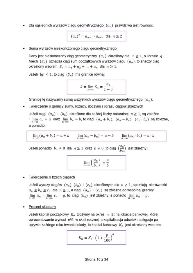 wzory matematyczne matura 2026