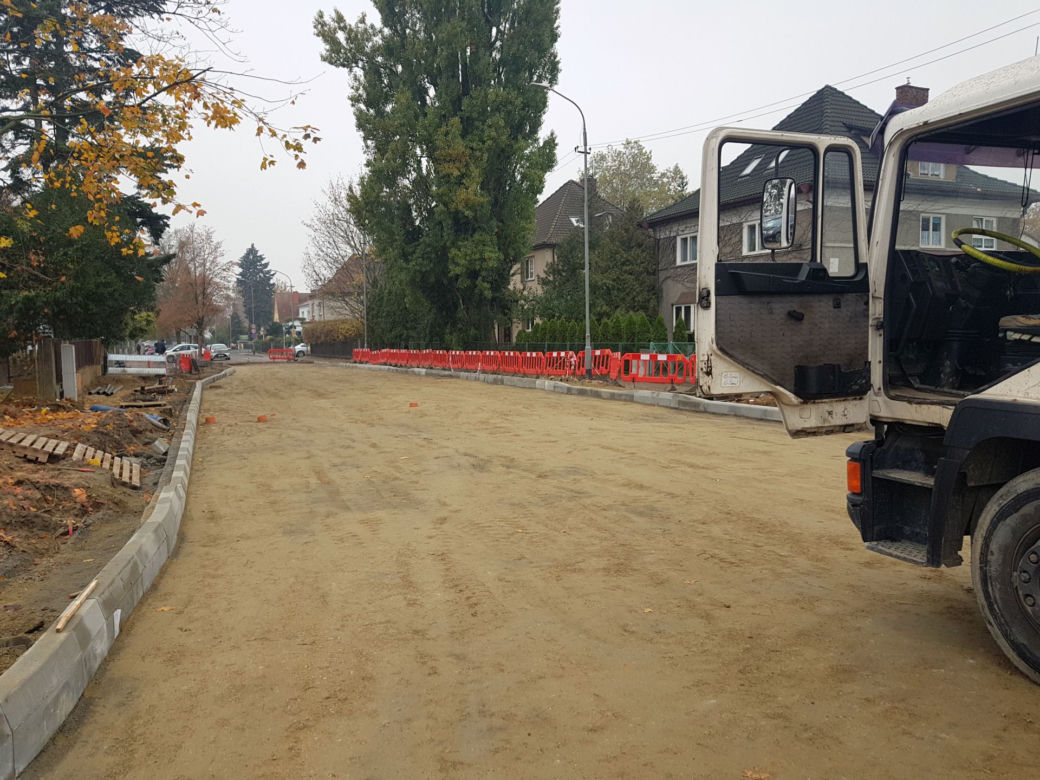 Budowa węzła Łękno - październik 2019