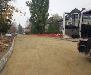 Budowa węzła Łękno - październik 2019