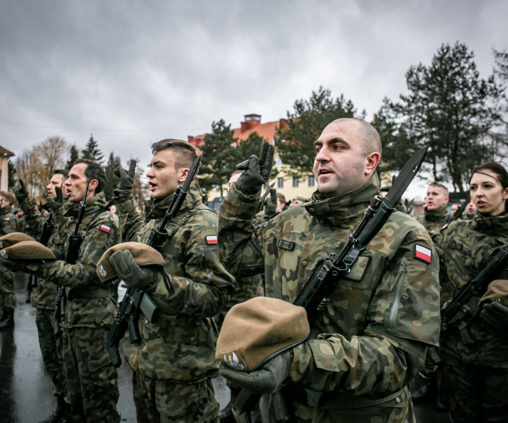 Przysięga żołnierzy 4 Warmińsko-Mazurskiej Brygady Obrony Terytorialnej