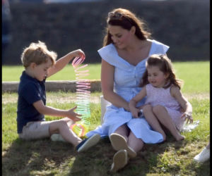 Księżna Kate książę George księżniczka Charlotte