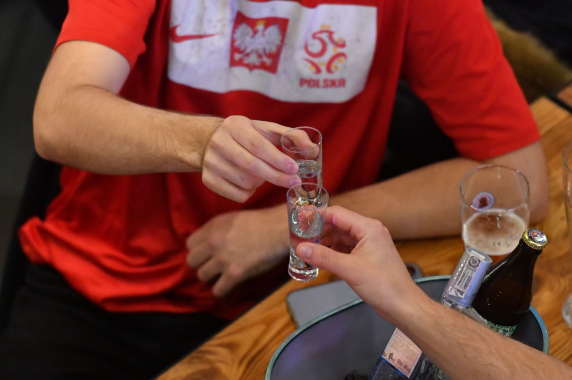 Strefa kibica w Warszawie podczas meczu Polska - Meksyk