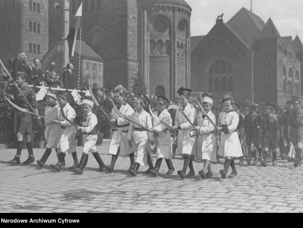 Defilada harcerzy w Poznaniu, 1937.