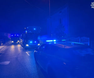 Pożar domu w Kaletach